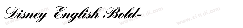 Disney English Bold字体转换